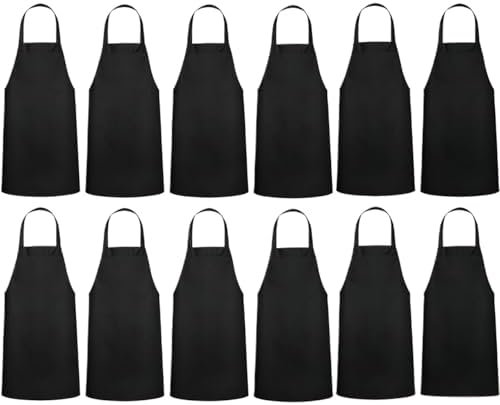 12 Apron Waiter Apron Waist Apron 3 Pocket Black Waiter Apron Half