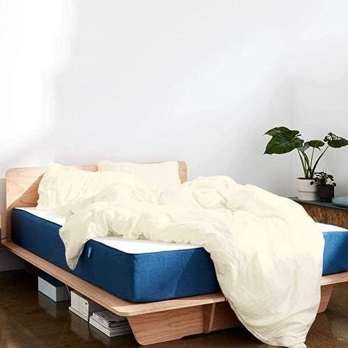 Ivory Duvet Covers Twin Size Brushed Microfiber Soft Light-Weight