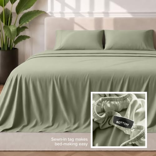 Bare Home Full Sheet Set - 1800 Ultra-Soft (Full, Sage)