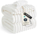 Bedsure Soft Cozy Cal King Size Blanket for Bed Off White 102"x96"