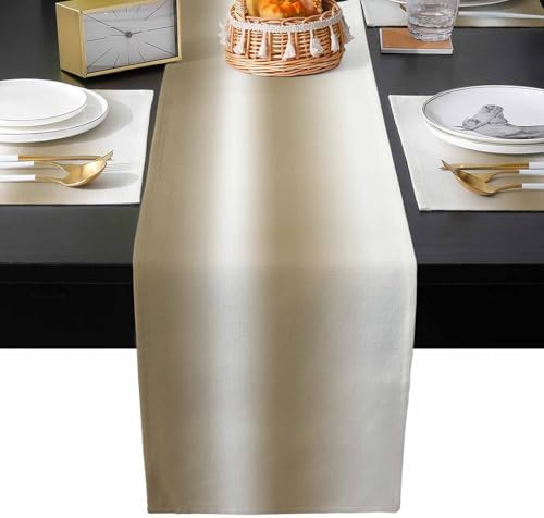Light Brown Ombre Table Runner and Placemats for Dining Table,Burlap