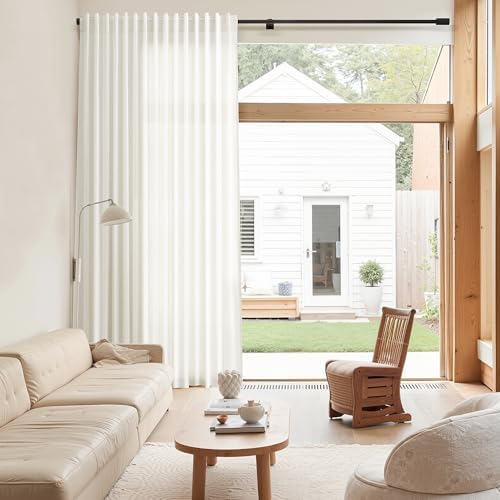 Nanspring Extra Long Linen Curtains 120 Inch Length for Living Room 2
