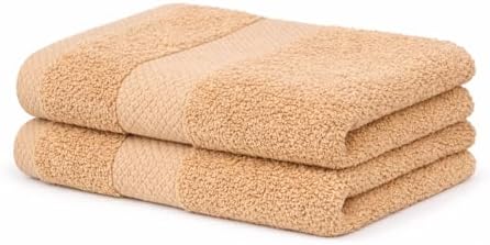 Hand Towel Set of 2 for Bathroom 100% Ring Spun Cotton, 16 x 28 inches