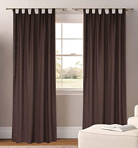 Niyati Tab Top Rod Pocket Window Curtains Polyester Blend Farmhouse