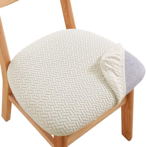 CRFATOP Dining Chair Seat Covers Set of 4, Stretch Cushion Covers,L,14