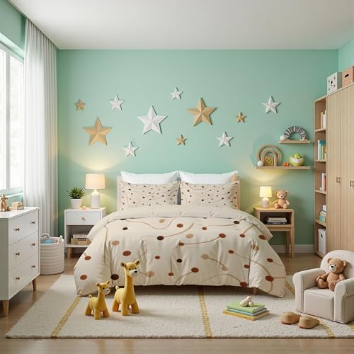 Beige Duvet Cover King Size Set - Soft Bedding withAbstract line and