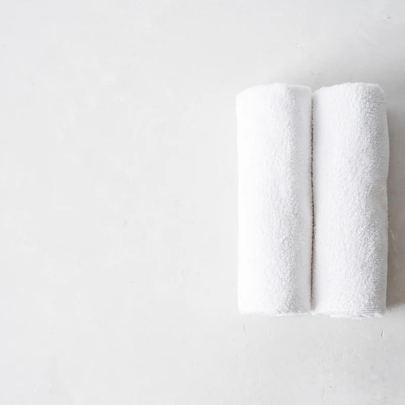 BC Bare Cotton Eco Cotton Washcloths - Cam Border - Gray - Set of 24