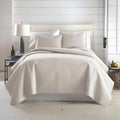 Oversized King Quilt Bedding Set with 2 Quilted Pillow Shams, Natural