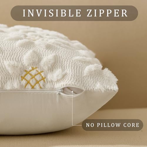 DFXSZ Spring Summer Pillow Covers 22x22 inch Set of 2 White Sunflower