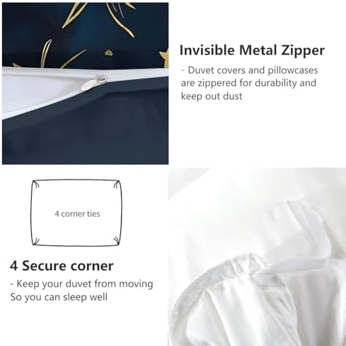 King Duvet Cover Set Hand Drawn Celestial Pattern Simple Soft