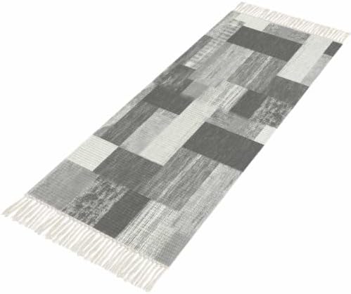 Gray Wood Plank Hallway Runner Rug 2'x5', Retro Rustic Wooden