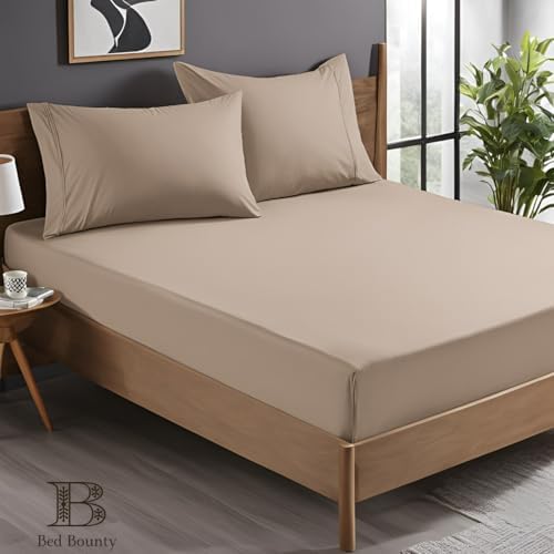 Luxurious 400 TC 100% Pima Cotton 1PC Fitted Sheet - Deep Pocket
