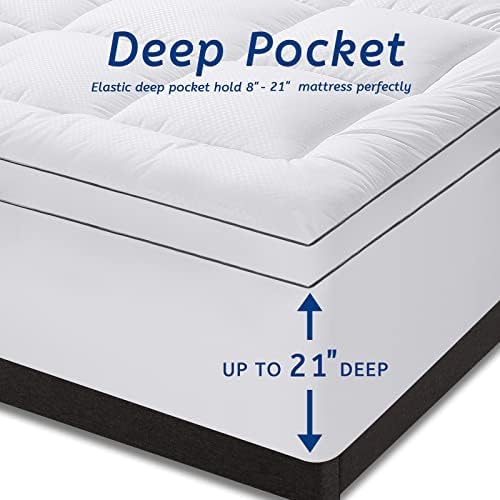 Queen Size Mattress Topper for Back Pain, Cooling Extra Thick Mattress