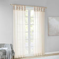 Madison Park DIY Twisted Tab Voile Sheer Curtain, 2-PK 50x84 Ivory