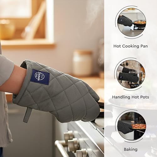 Encasa XO Kitchen Apron with Oven Gloves & Potholder - Combo Set -100%