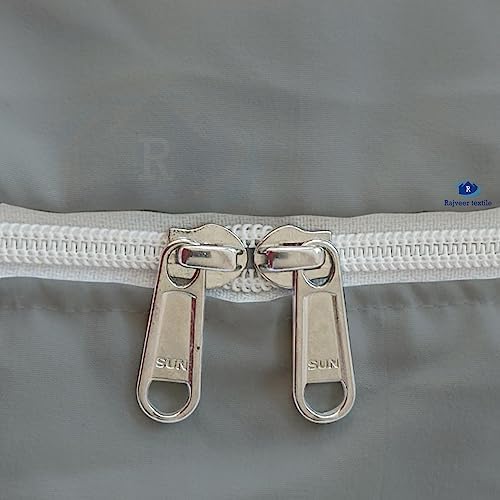 Zipper Fitted Sheet King Light Grey Soft Microfiber 18" Deep Pocket