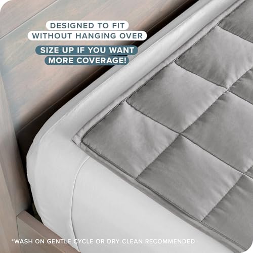 Bare Home Cotton Weighted Blanket (Light Grey, 48"x72" 15lbs)