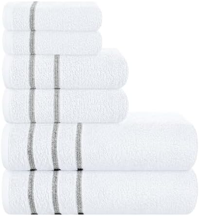 MyOwn Ultra Soft 6 Pack Cotton Towel Set, Contains 2 Bath Towels 28x55