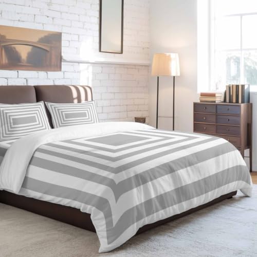 Abstract Art Queen Duvet Cover Set - 4 Pcs Comforter Cover Bedding