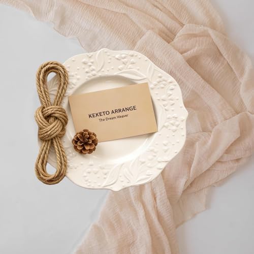 10Pcs Light Beige Cheesecloth Table Runner 120 Inches for Party Home