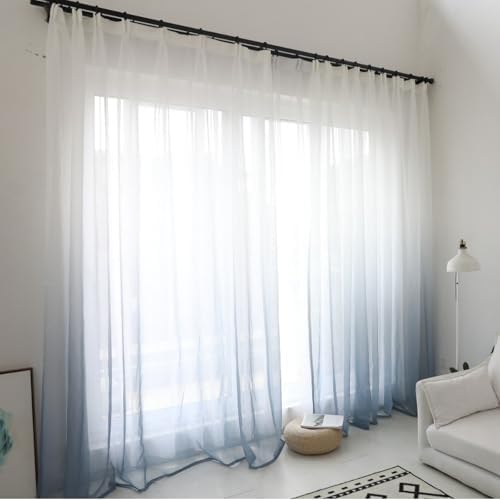 Beydodo Curtains 54 Inch Length 2 Panels, Living Room Privacy Curtains