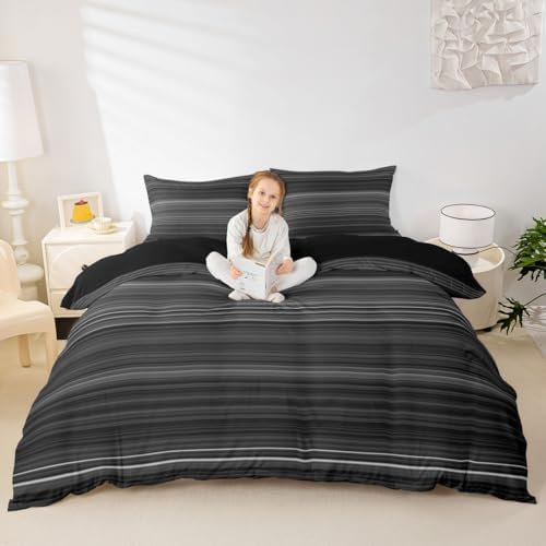 Erosebridal Ombre Geometric Comforter Cover Queen Size Ombre