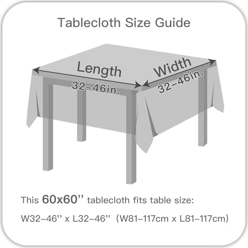 maxmill Square Jacquard Tablecloth Waterproof Spillproof Wrinkle
