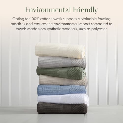 Springtree Home 100% Cotton Bath Towel Set | 6-Piece Set | Textured