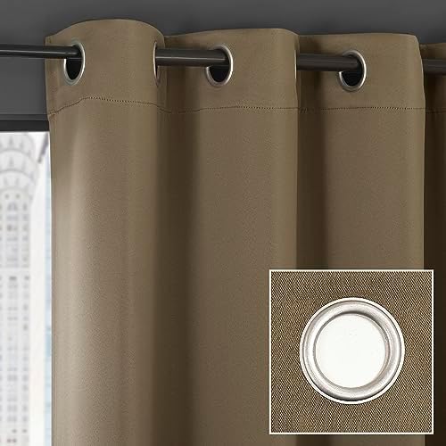 Sun Zero Soho 2-Pack Energy Saving Noise Reducing Blackout Grommet