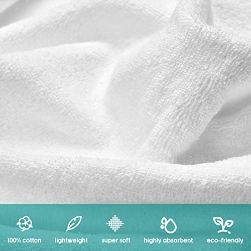 Buryeah 100 Pieces Cotton Washcloths 100% Ring Spun Cotton Wash Cloths