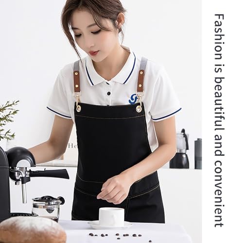 Kitchen Apron Adjustable Cotton Canvas Apron with Pockets for Kitchen
