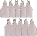 10 Pack Kitchen Apron, Work Apron, Canvas Apron, Grey