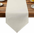 Cream Solid Color Table Runner Linen Burlap Table Runner 108 Inches