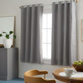 TOWN & COUNTRY BASICS Bertram Solid Linen Texture Indoor Curtains