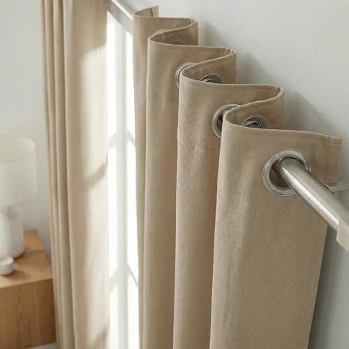Urban Villa Cotton Grommet Curtains 52x84 (2 Panels) Ivory