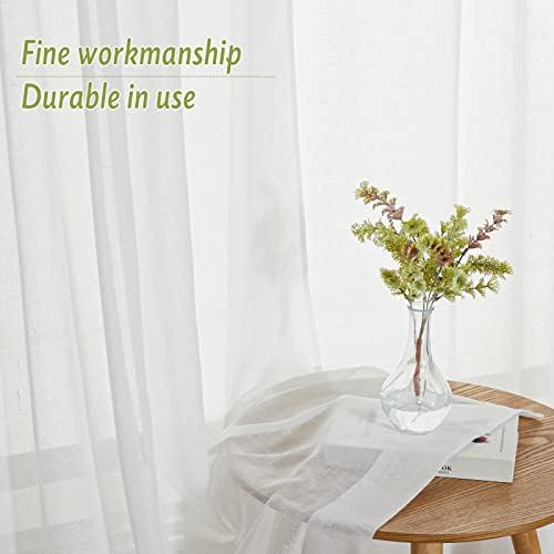 PONY DANCE Natural Linen Curtains, 52 Wide x 108 Long, Ivory, Set of 2