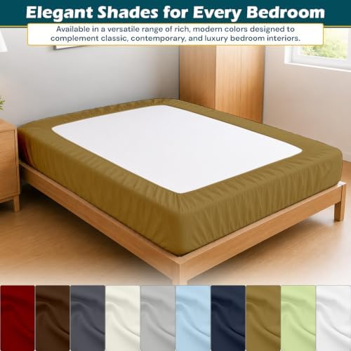 California King Fitted Sheet 15 Inch Deep Pocket, Soft Microfiber