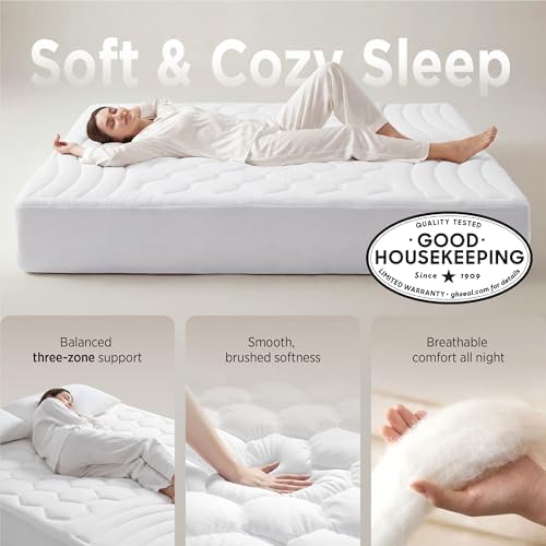 Bedsure Queen Mattress Pad, Mattress Topper with 8-21 Inches Deep