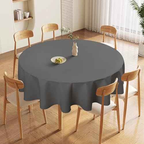 Grey Plain Solid Color Tablecloth Washable Dinng Table Covers