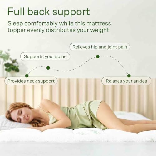 Hanare Bamboo Mattress Topper, Cooling Breathable Viscose from Bamboo