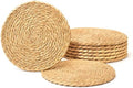 Round Woven Placemats Set of 6 – 11.8” Boho Table Mats – Rustic