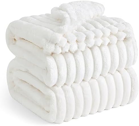 Bedsure Fleece Blanket California King Cream&California King