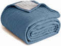 Simple&Opulence 100% Cotton Muslin Blanket Queen Size, Lightweight