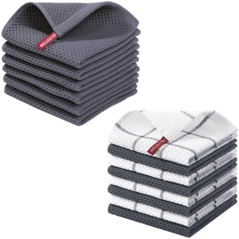 Homaxy 100% Cotton Waffle Weave Kitchen Dish Cloths