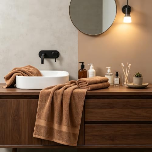 100% Cotton Hand Towel Set of 4, Oversized Ultra Soft Luxury Towels