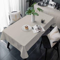 Light Grey Table Cloth Waterproof Tablecloths, Modern Farmhouse Solid