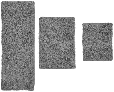 Luxury Ultra Soft Durable Machine Washable Bathroom Rugs Set 3 Piece