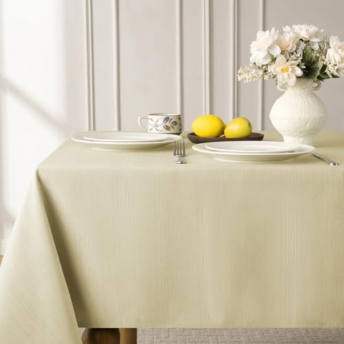 Softalker Jacquard Rectangle Tablecloth - Geometric Line Damask Table