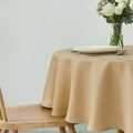 maxmill Round Weaved Texture Design Tablecloth Spill-Proof Wrinkle