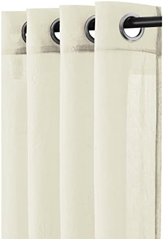 Solid Abri Grommet, 100-Inch Wide-by-108-Inch Long, Set of 2, Crushed